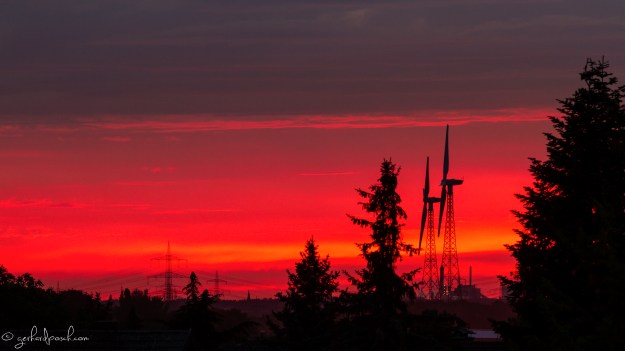 Sonnenuntergang über Wesseling